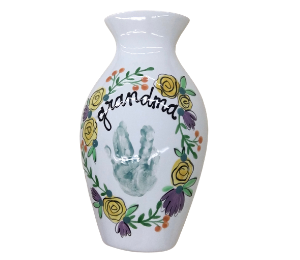 Tustin Floral Handprint Vase