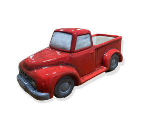 Tustin Antiqued Red Truck