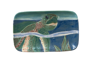 Tustin Swimming Turtle Plate