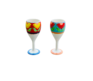 Tustin Floral Wine Glass Set
