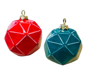 Tustin Jewel Toned Faceted Ornament