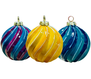 Tustin Jewel Toned Spiral Ornament